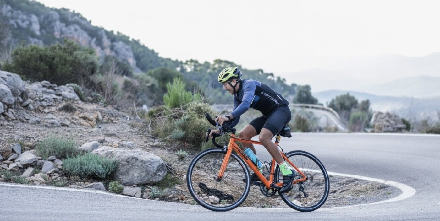 César Díez entrenando en Mallorca